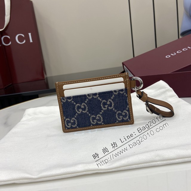 Gucci專櫃古馳最新款Emblem系列飾包帶卡片夾零錢包 jh2819型號：819121